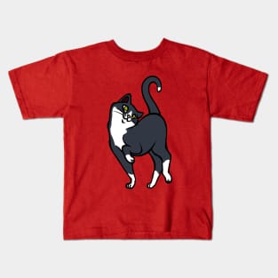 Begging for pettings--Tuxedo Cat Style Kids T-Shirt